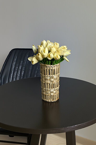 Custom Made Handmade Natural Wicker Vase
