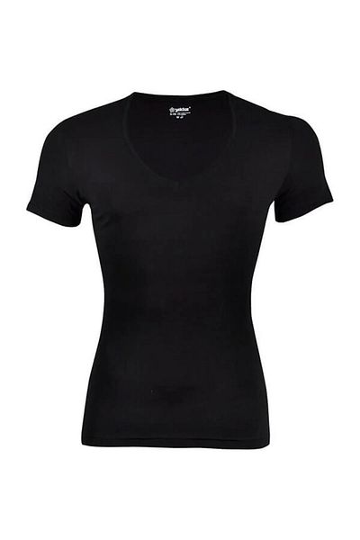 Yıldız Çamaşır Men's 5-Piece Black Deep V Neck Short Sleeve Combed Cotton Undershirt