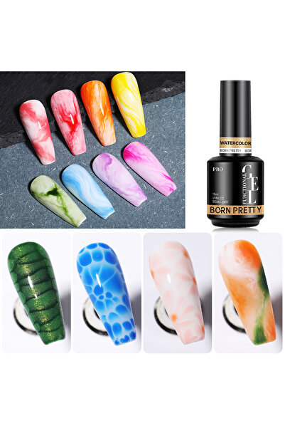 Genel Markalar WATERCOLOR BLOOMING HEMA FREE NAIL ART JELİ(SULUBOYA MERMER EF...