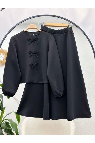 MODA TAY κοστούμι φούστα με λεπτομέρεια φιόγκου