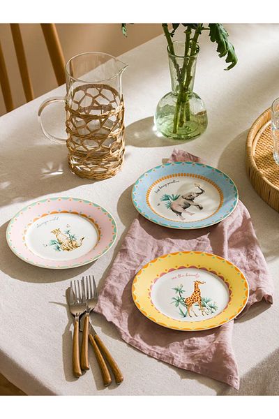 LC Waikiki Lcw Mixed Porcelain Plate Set of 3 19 cm