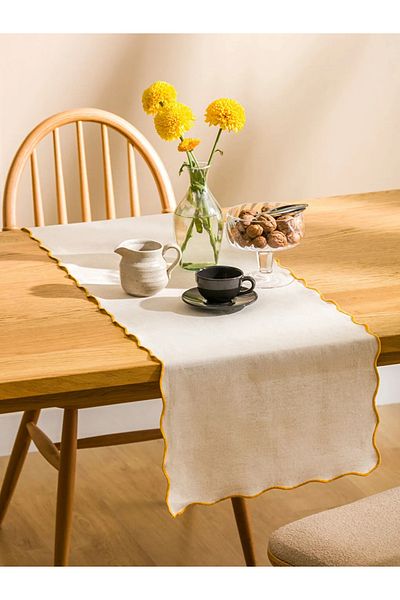 LC Waikiki Lcw Ecru Line Embroidered Runner 40X120 cm