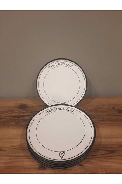 Keramika Keramica 28 cm Service Plate 6 Pieces Shiny Love/Heart/Lovers' Day