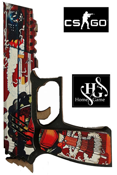 HG Home&Game Wooden Cs-Go Bomberman P250 Rubber Throws Toy Gun