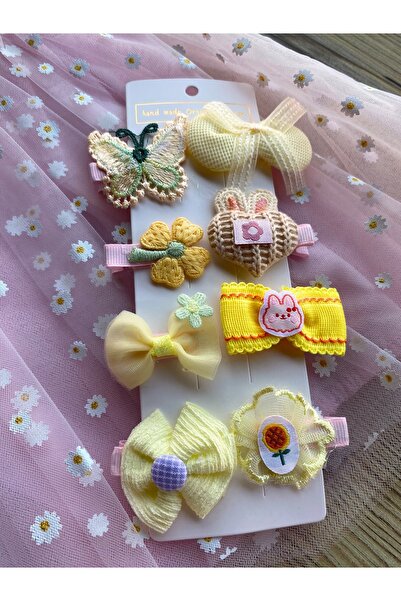 Little Trend Baby SARI 8'Lİ KLİPS TOKA SET