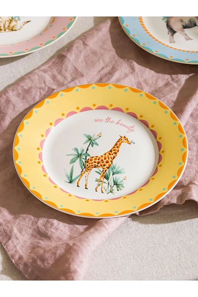 LC Waikiki Lcw Mixed Porcelain Plate Set of 3 19 cm