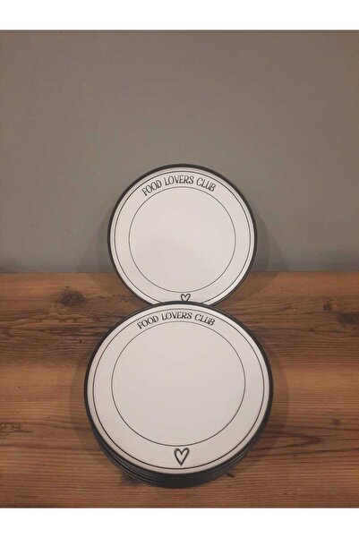 Keramika Keramica 28 cm Service Plate 6 Pieces Shiny Love/Heart/Lovers' Day