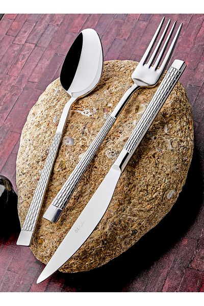 ÖZLİFE Özlife Li̇nda 36-Piece Fork Spoon Knife Set Simple 6-Person Boxed Fork Spoon Knife Set