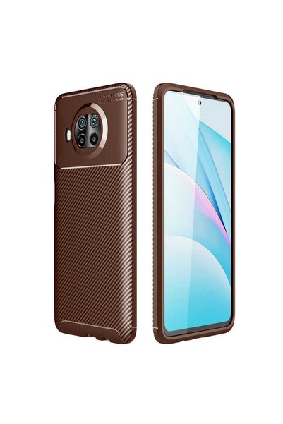 casetube حافظة لهاتف Xiaomi Mi 10T Lite 5G ذات مظهر من ألياف الكربون وغطاء فا...