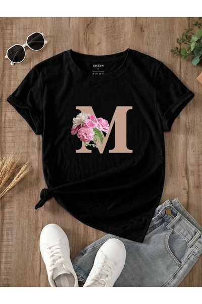 OVER HEAD Tricou oversize cu imprimeu M Rose pentru damă