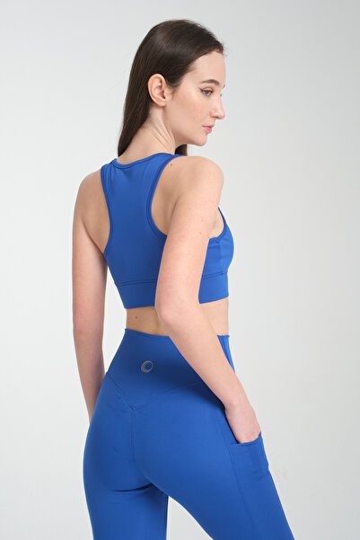 ZERTEX Γυναικείο φανελάκι SAX BLUE με χρώμα με φερμουάρ συστήνει