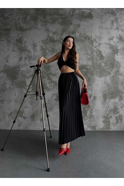 eccmoda fustă hijab cu talie elastică lungă pentru femei