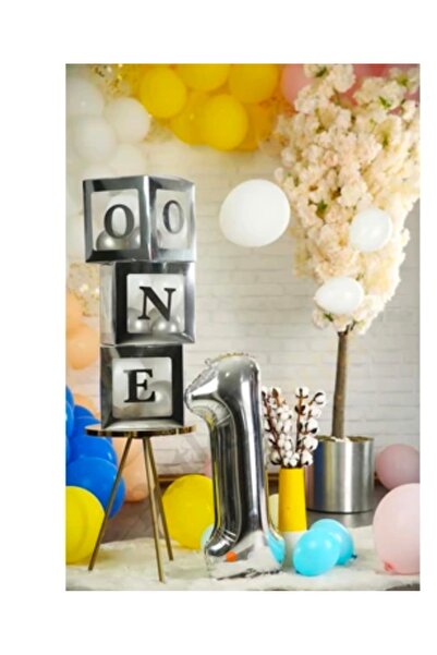 ALYA PARTİ 3’lü ONE Yazılı Kutu 25x25 Balonlu