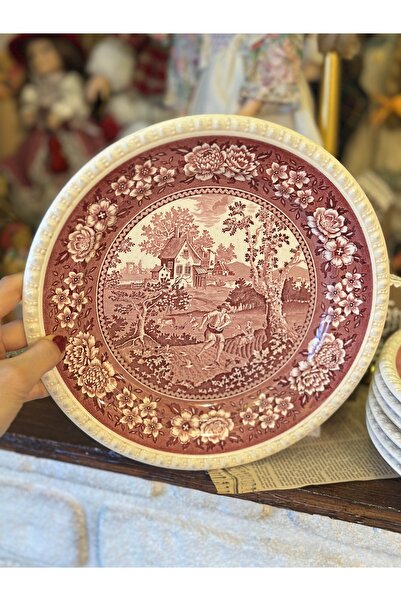 Villeroy & Boch Rusticana Red Porcelain Serving Plate 26 cm Height Villeroy Boch Antique