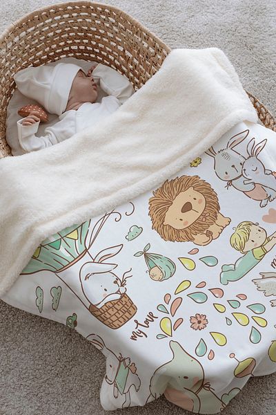 Tuğba Kuğu Plush Double Face Blanket (80X90) - Iconic - Cute Zoo