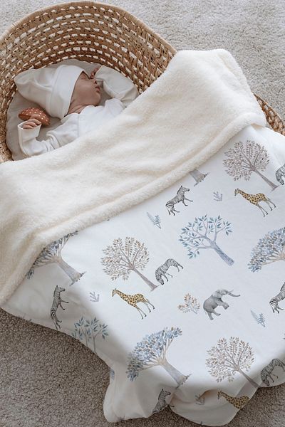Tuğba Kuğu Plush Double Face Blanket (80X120) - Limited 21 - Safari