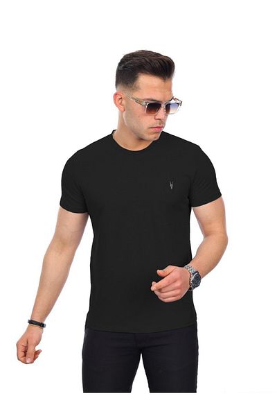 Kozik Ανδρικό T-Shirt Multi-Standard Cut Crew Neck 100% βαμβακερό πακέτο T-Shirt 5 τεμαχίων