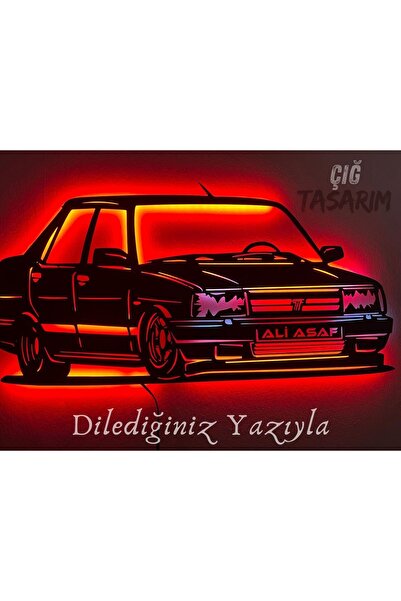 Çığ Tasarım Kişiye Özel Tofaş Ledli Tablo Tofaş Ledli Ahşap Tablo Tofaş Araba...