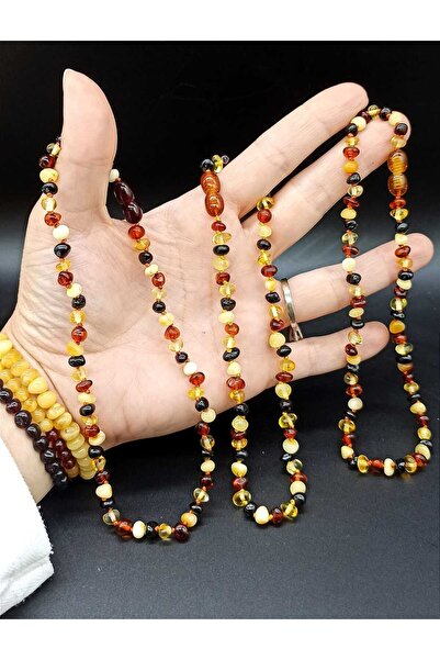 Home SERTİFİKALI ÇOK RENKLİ DAMLA KEHRİBAR BEBEK DİŞ KOLYESİ