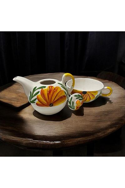 NADİR Ceramic Tea Coffee Cup Teapot