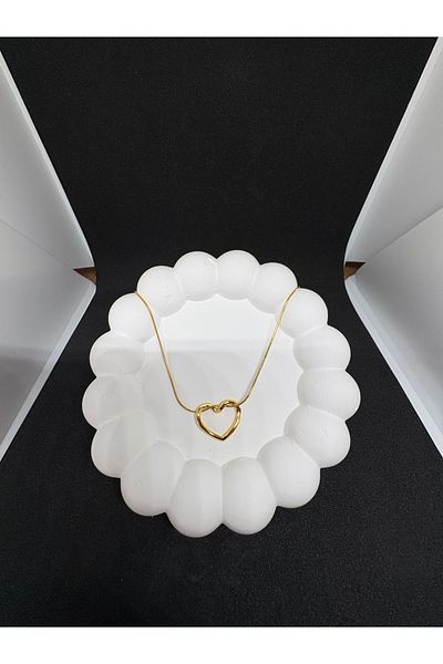 Fashion Jewellery Lover Necklace Gold Knot Heart Model Snake Chain Steel Stainless
