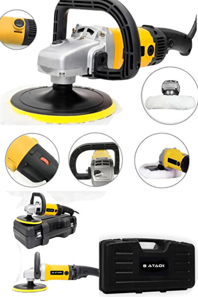 Sataok 4500 Watt 6 Kademe Çelik Şanzuman Devir Ayarlı Polisaj Makinasi Zımpara Pasta Cila
