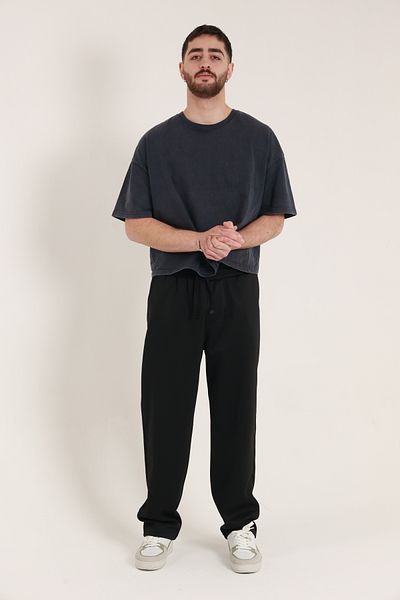 TKT Men's Baggy Loose Fitting Pique Pants