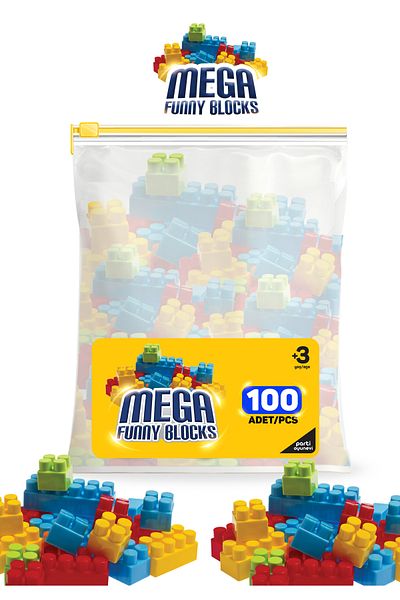 p parti oyunevi Building Blocks Set Building and Educational Toy Mega Funny Blocks 100 Pieces