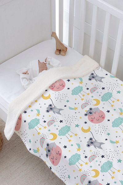 Tuğba Kuğu Plush Double Face Blanket (80X120) - Iconic - Sleepy Koala