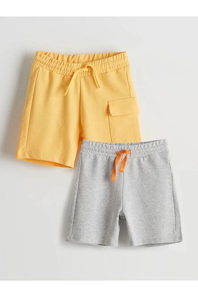 LC Waikiki Lcw Eco Anthracite Elastic Waist Boys' Shorts 2 Pcs