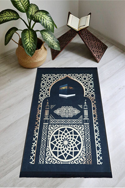 Modern home Diz Ağrıtmaz Süngerli Kalın Tüylü Seccade Yumuşak Seccade