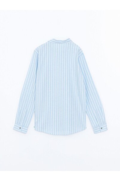LC Waikiki Cămașă pentru băiat în dungi în amestec de in