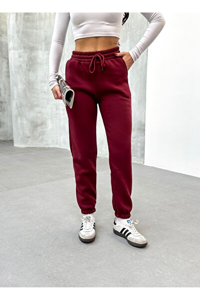 veres Γυναικεία φούτερ Jogger Winter Fleece με 3 νήματα ροζ χρυσό