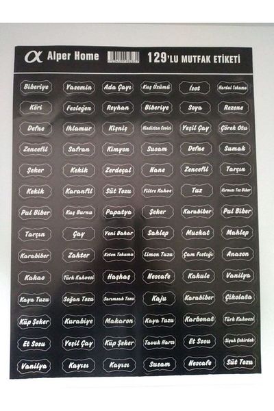 abenim 129Pcs Waterproof Spice Label Jar Sticker