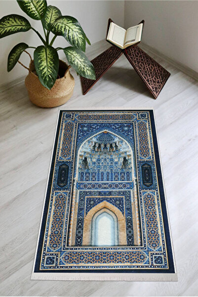 Modern home Diz Ağrıtmaz Süngerli Kalın Tüylü Seccade Yumuşak Seccade