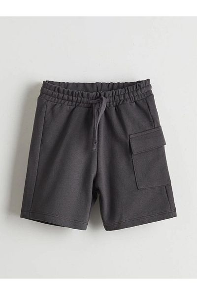 LC Waikiki Lcw Eco Anthracite Elastic Waist Boys' Shorts 2 Pcs