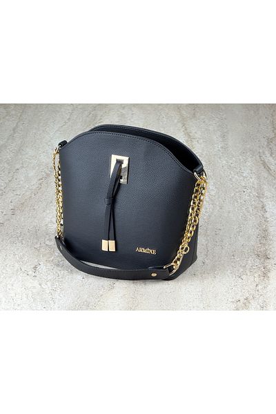 Armine Gold Chain Detailed Shoulder Bag + Scarf Gift
