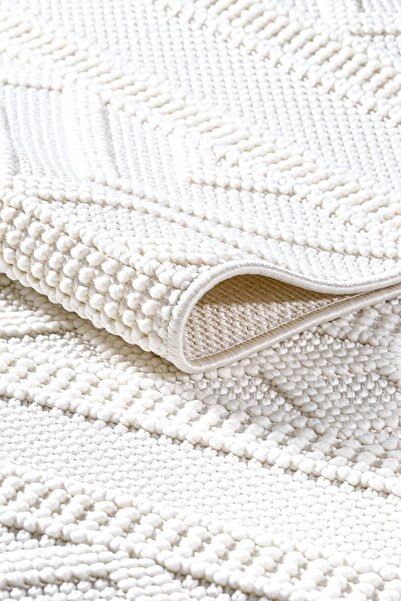 Carpetrium AMETİST 4062 Krem Mikro Polyester İskandinav Tarzı Bukle Halı