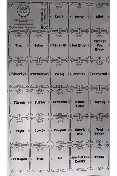 abenim Water Resistant Transparent Spice Label Jar Sticker