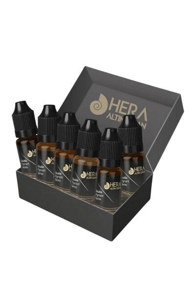 Hera Altın Oran 6 ADET 10 ML KALICI MAKYAJ VE MİCROBLADİNG BOYASI