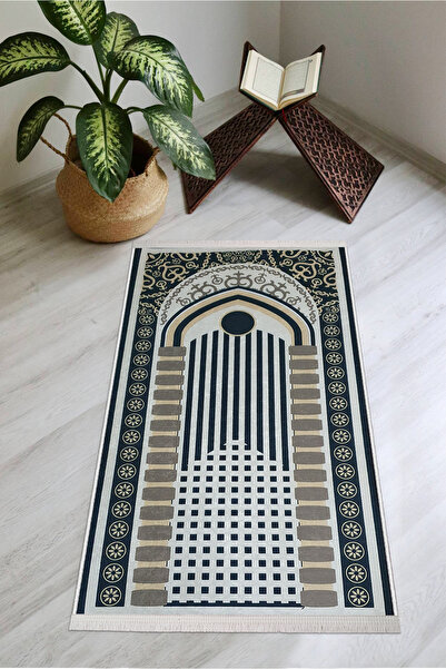 Modern home Soft Knee Pain-Free Thick Feathered Prayer Rug with Sponge