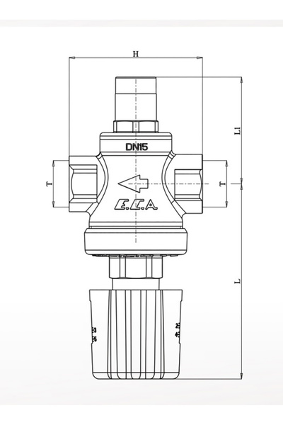 Eca Basınç Düşürücü Valf 3/4" Volanlı Tip Vida X Iç Vida 602111096