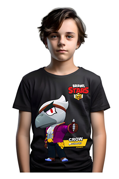 Home Brawl Stars CROW Unisex Siyah T-Shirt