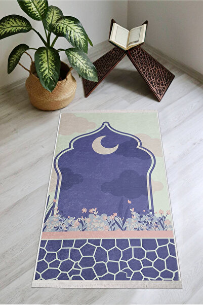 Modern home Soft Knee Pain-Free Thick Feathered Prayer Rug with Sponge