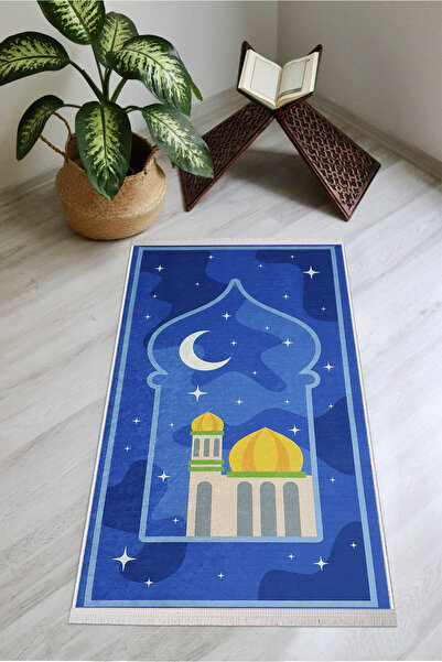 Modern home Soft Knee Pain-Free Thick Feathered Prayer Rug with Sponge