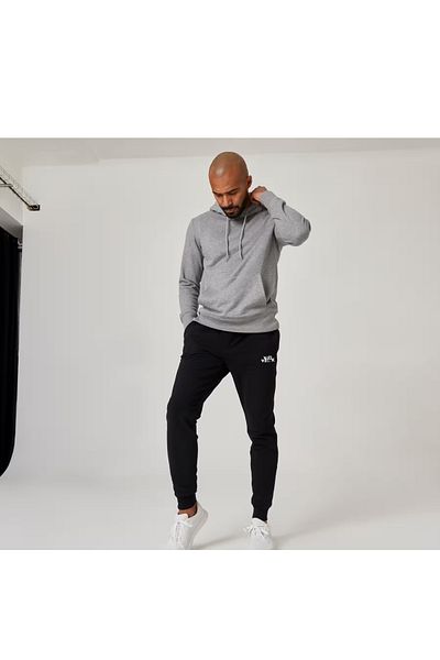 VAN VLECK Ανδρικό χοντρό μαύρο Slim Fit Φούτερ με λεπτή εφαρμογή