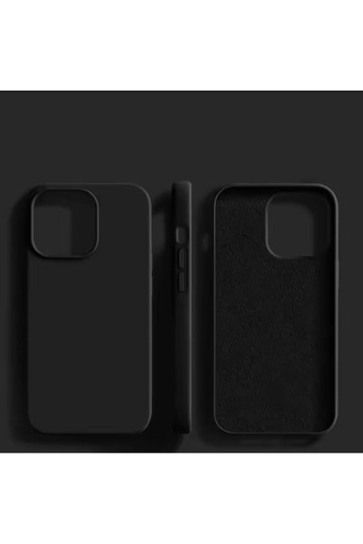 BRUNTOO Apple iPhone 15 Launch Case Velvet Inside Female Silicone Cover Black.
