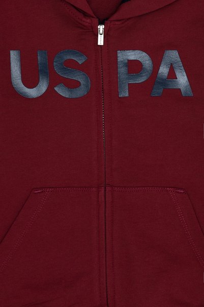 U.S. Polo Assn. Children's Cherry Basic Hooded Sweatshirt