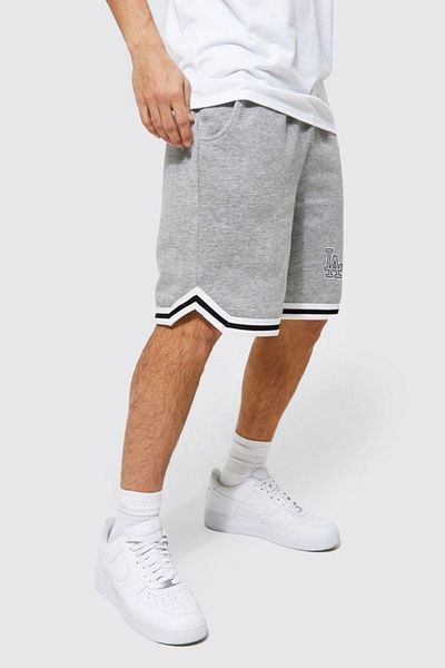 DEEPSENCE Gray Combed Cotton Men's Shorts - for Basketball, Football, Fitness, WorKout Running LA