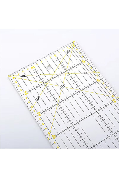 hodbehod 15x60cm Büyük Boy Şeffaf Terzi Modelist Patchwork Kırkyama Cetveli